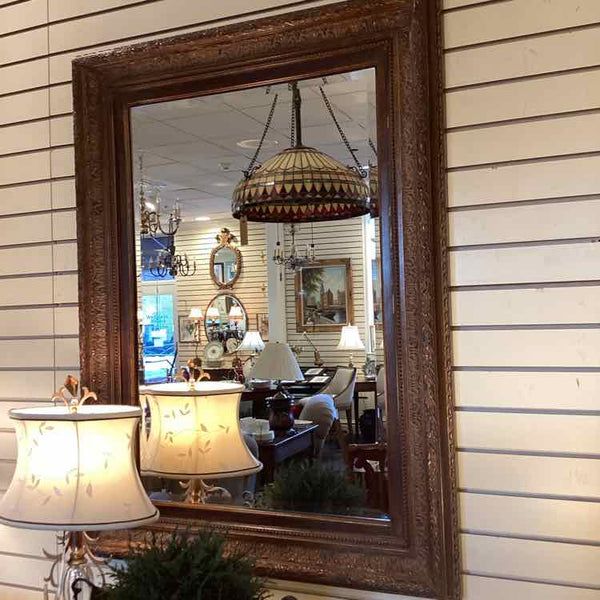 Resin Wood-look Beveled  Mirror