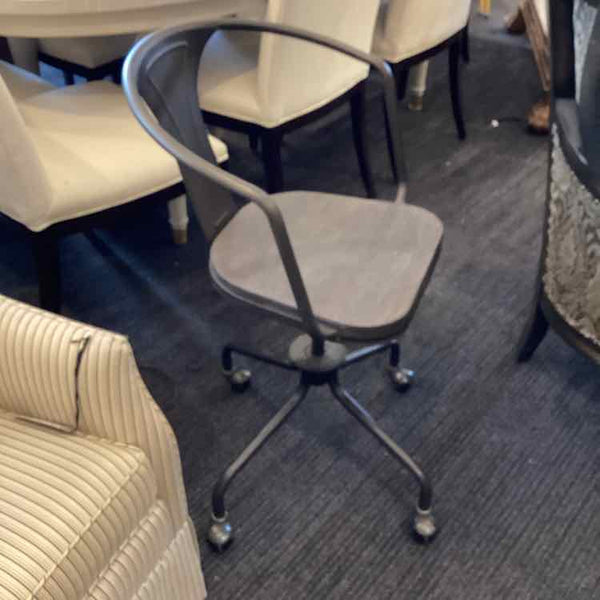 Metal And Wood Contemporary Desk Chair