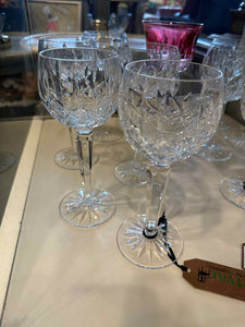 Five Waterford Lismore Hock Glasses