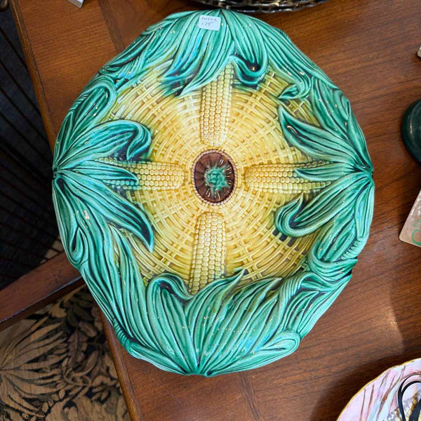 Majolica Corn on the Cob Platter
