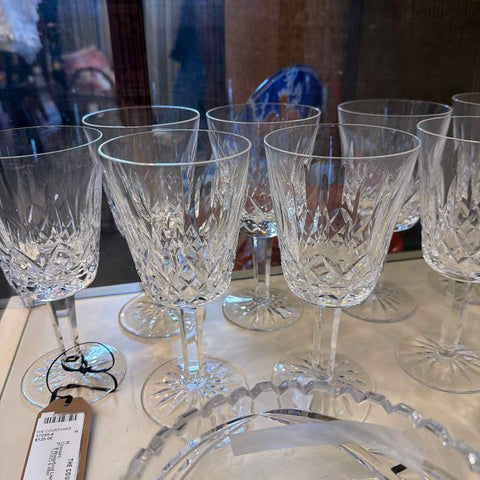 9 Waterford Lismore Water Glasses