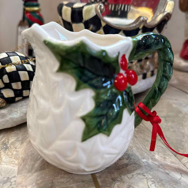 Holly Berry Creamer Vase - Lefton