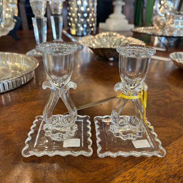 Pressed Glass Candlesticks