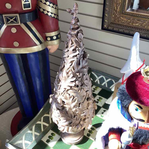 Acorn And Leaf Wood Finish Tree