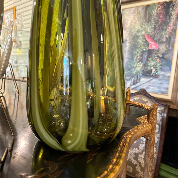 Green Glass Vase