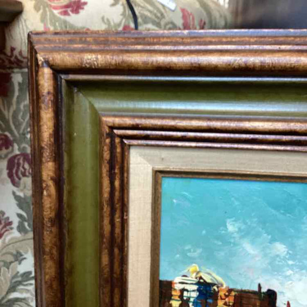 Signed Vintage European Street Scene
