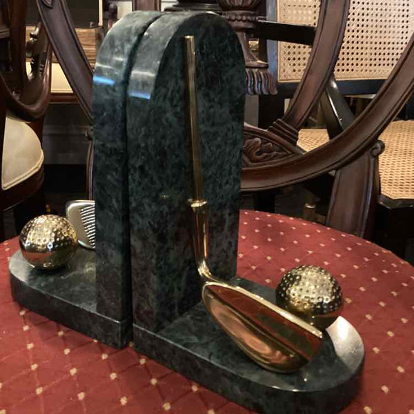 Marble Bookends - Golf