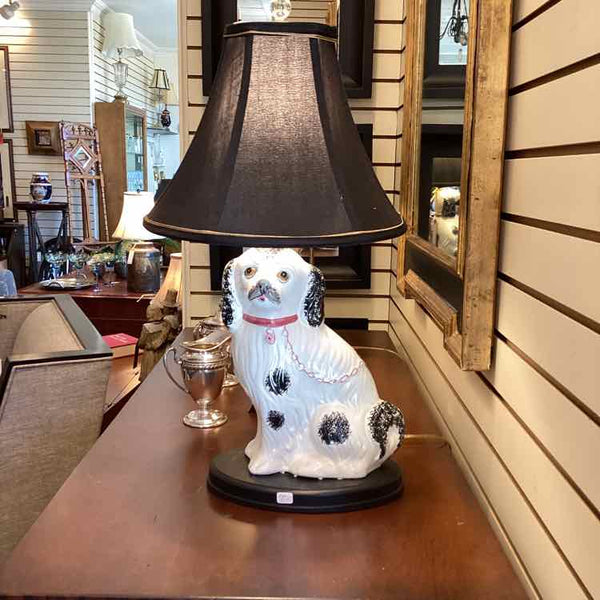 Ceramic Staffordshire Style Dog Lamp