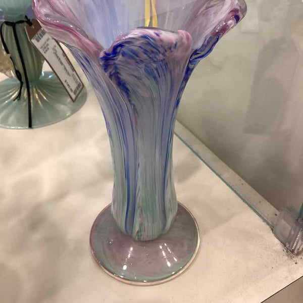 Pink And Blue Art Glass Vase