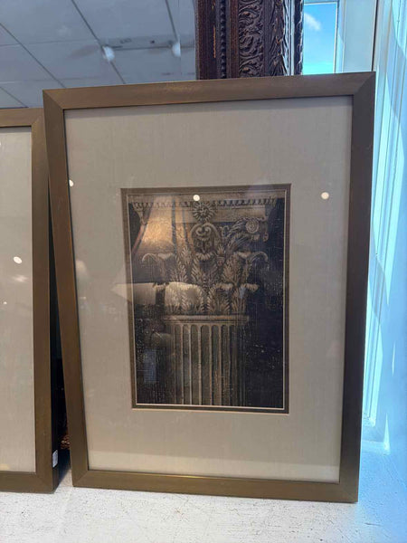 Pair of Framed Corinthian Column Prints