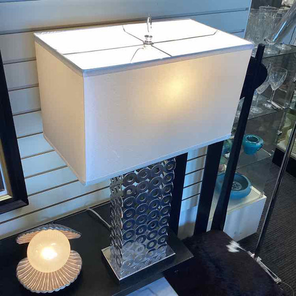 Silver Circled Lamp