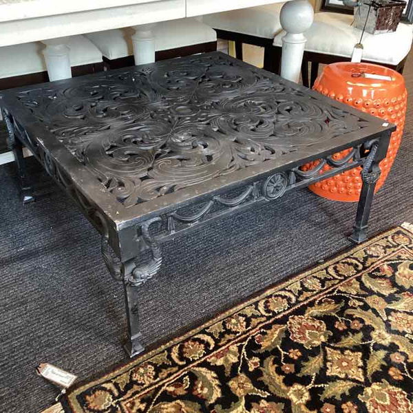 Black Cast Aluminum Coffee Table