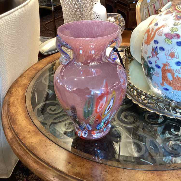 Murano Pink Glass Vase