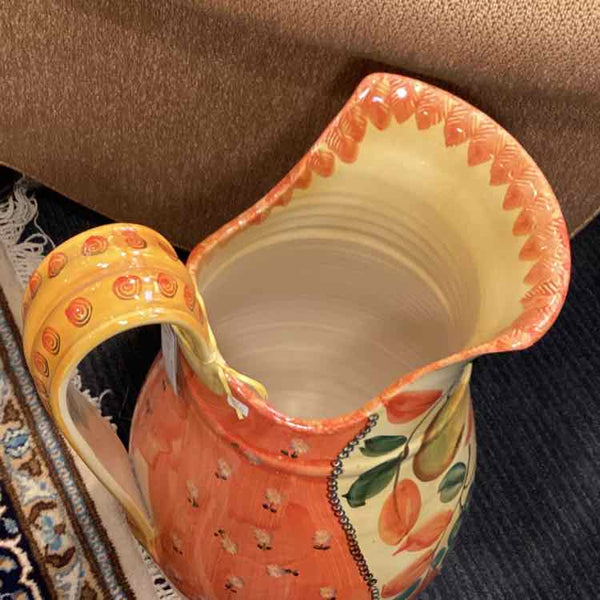 Large Italian Hand Painted Pitcher