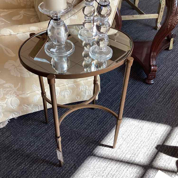 Oval Glass Dark Bronze Table