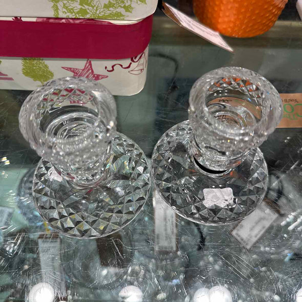 Pair of Glass Candlestcks