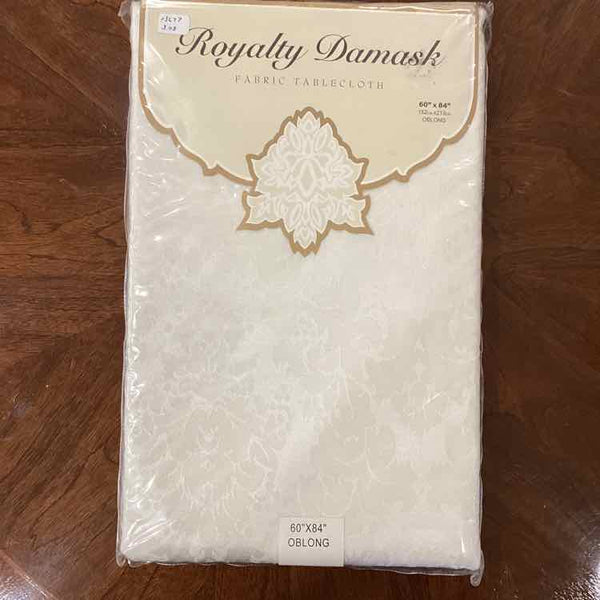 Beige Damask Tablecloth