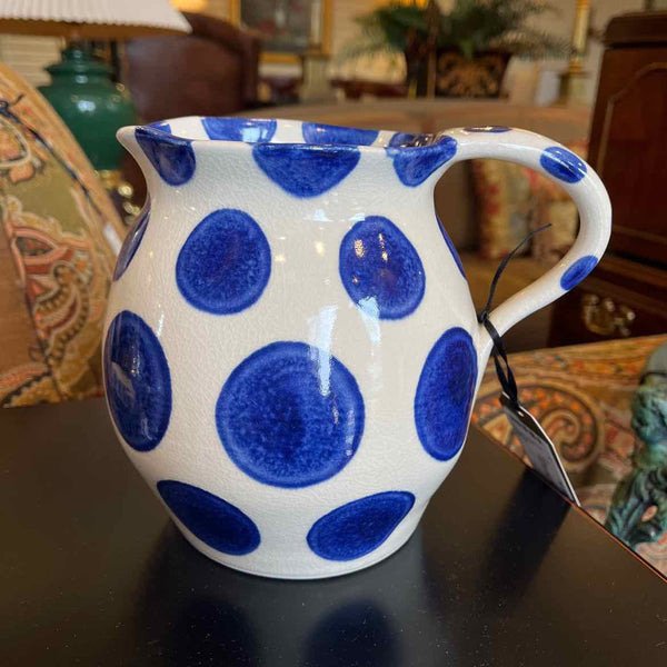 Polka Dot Pitcher Blue/White Duncan Todd