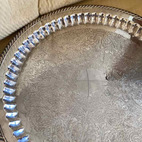 Round Silver Tray