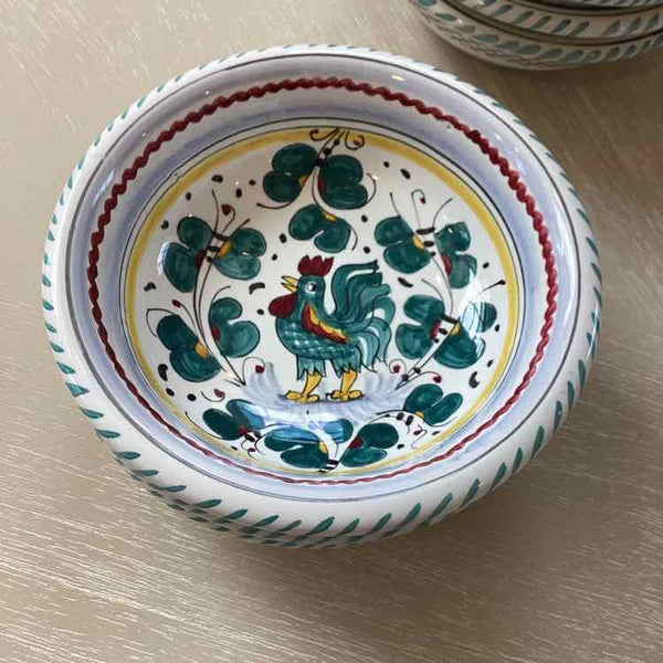 Set of Artistica Orvieto Green Rooster China