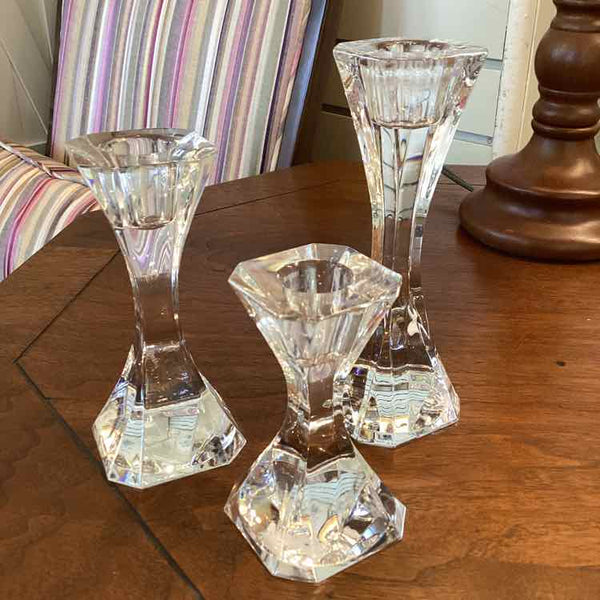 Villeroy & Boch Set of 3 Crystal Candlesticks