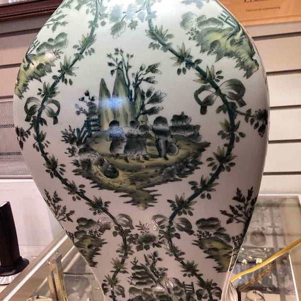 Asian Green Ceramic Lamp