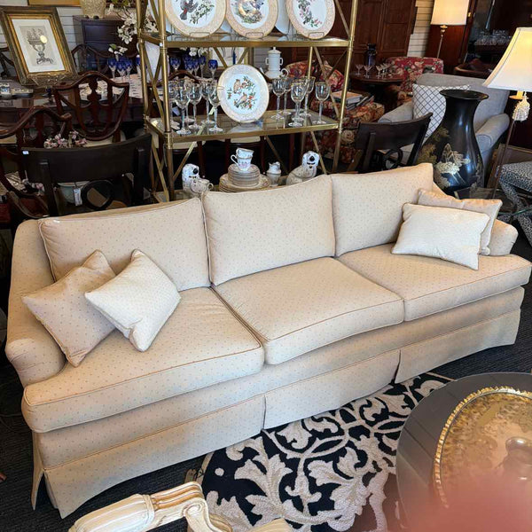 Pale Yellow Patterned Sofa