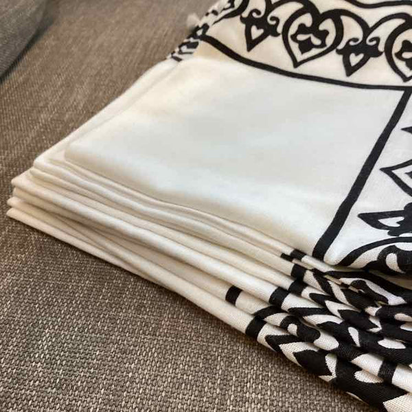 Set of 11 Pottery Barn Fringed Napkins