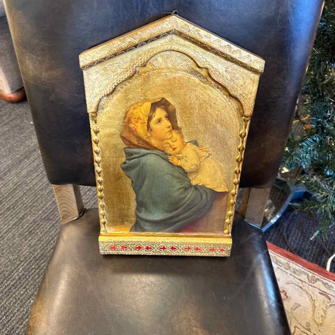Italian Goldleaf on Wood Panel - Madonna with Child