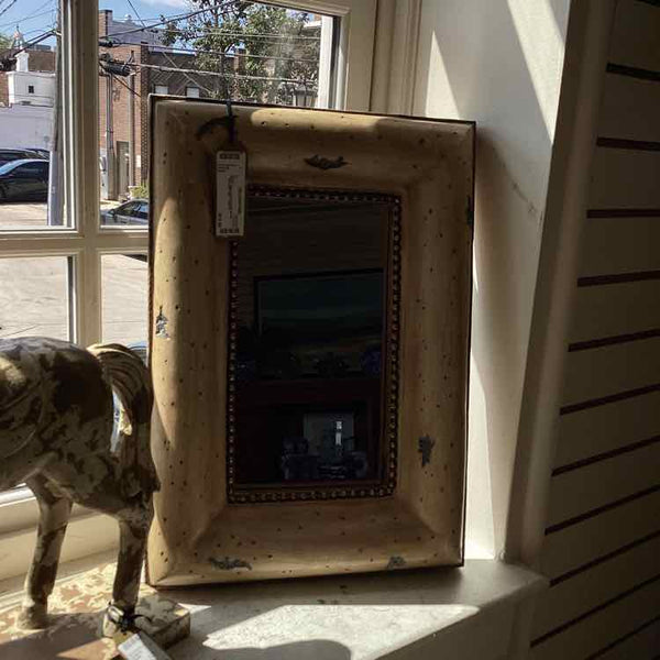 Heavy Rectangular Wood Mirror