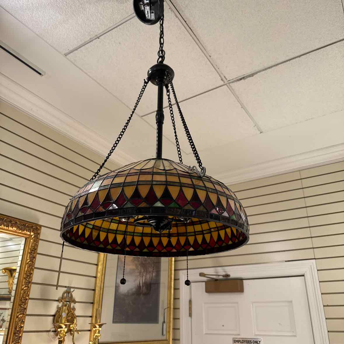 Leaded Glass Chandelier