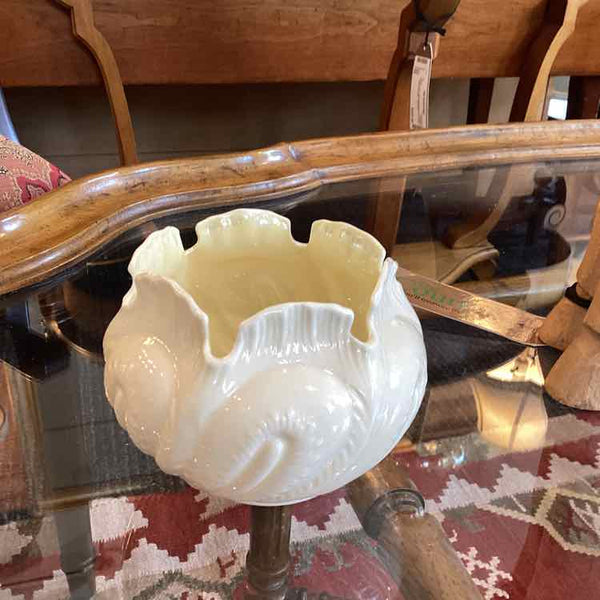 Belleek Cabbage Leaf Bowl