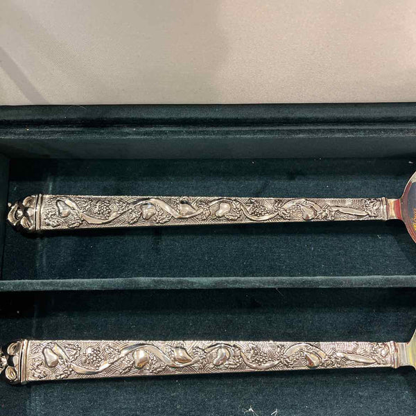 Silverplate Serving Fork And Spoon