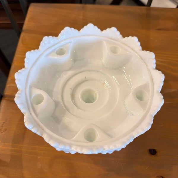 Fenton Hobnail Milk Candle Bowl