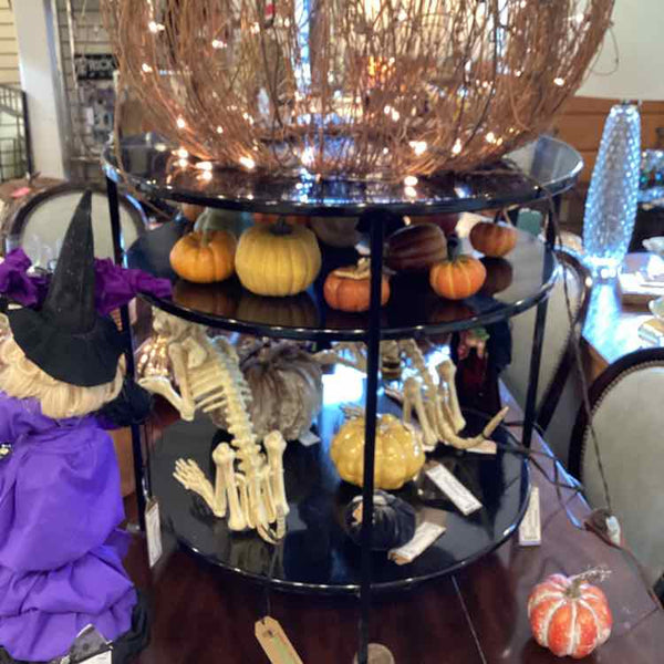 Three Tier Black Steel Table