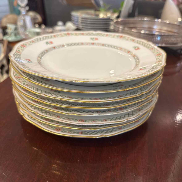 8 Bourgeois Porcelain Plates (French)