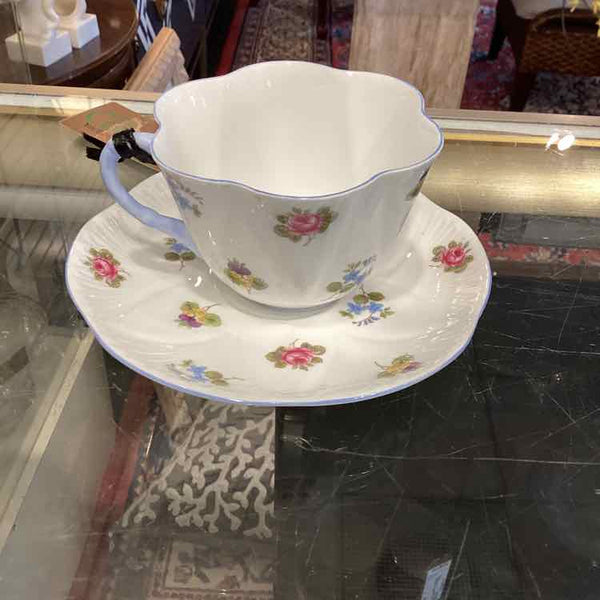 Shelley Multi-Colored  Floral Cup & Saucer