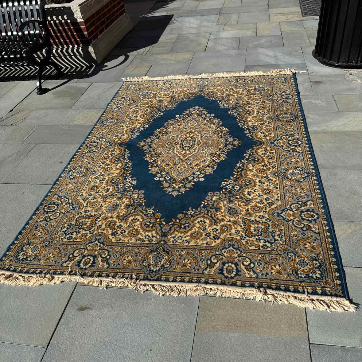 Blue/Gold/Cream Rug