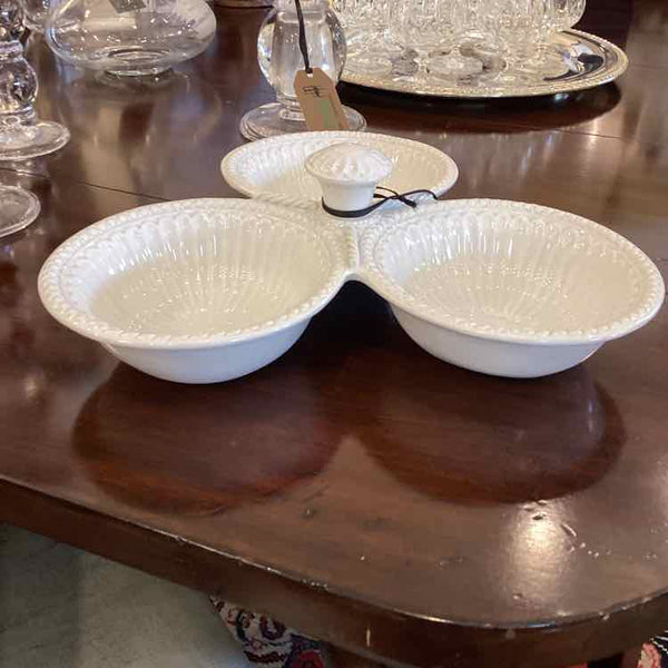 Italian Pottery Tri Serve Dish