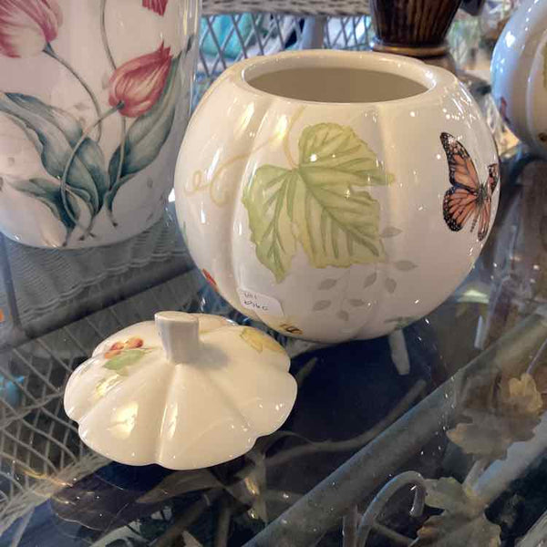 Lenox Butterfly Meadow Pumpkin Jar w/Lid