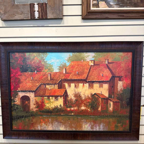 Red Roof Estate Framed Print