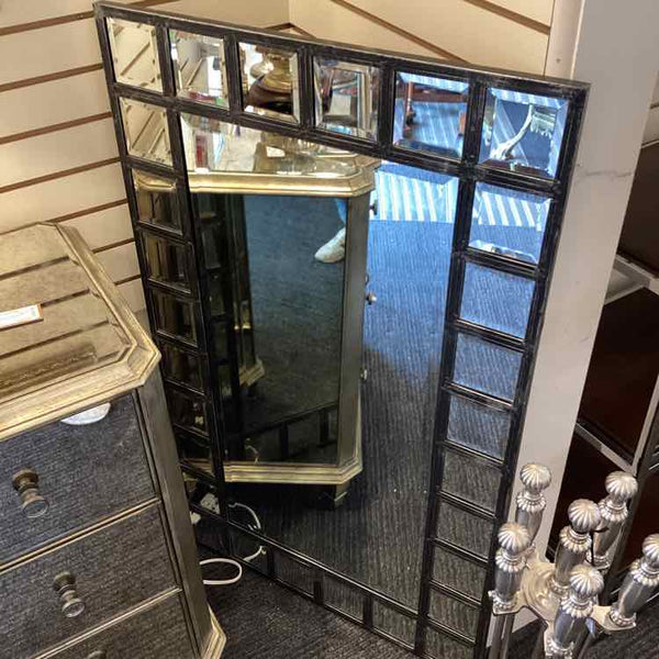 Beveled Metal  Framed Mirror