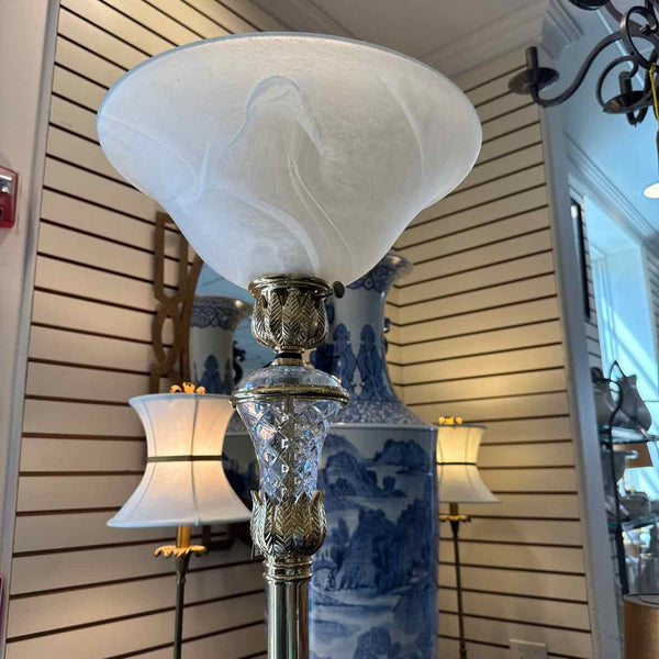 Brass Torchiere Lamp