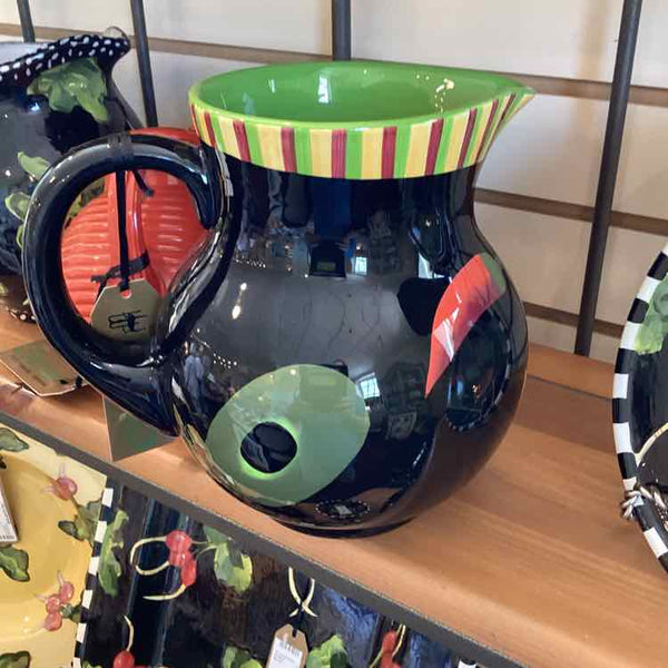 Crate & Barrel Navy Pitcher
