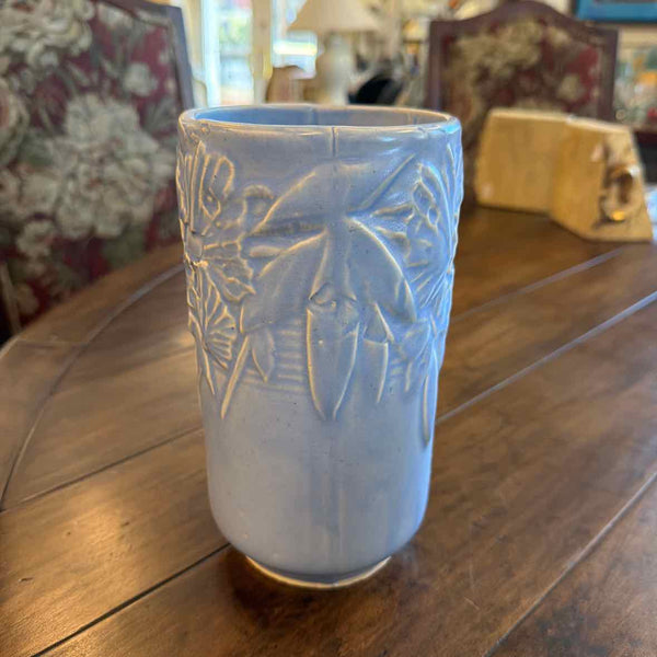 Nelson McCoy Pottery Butterfly Vase - Light Blue Glaze