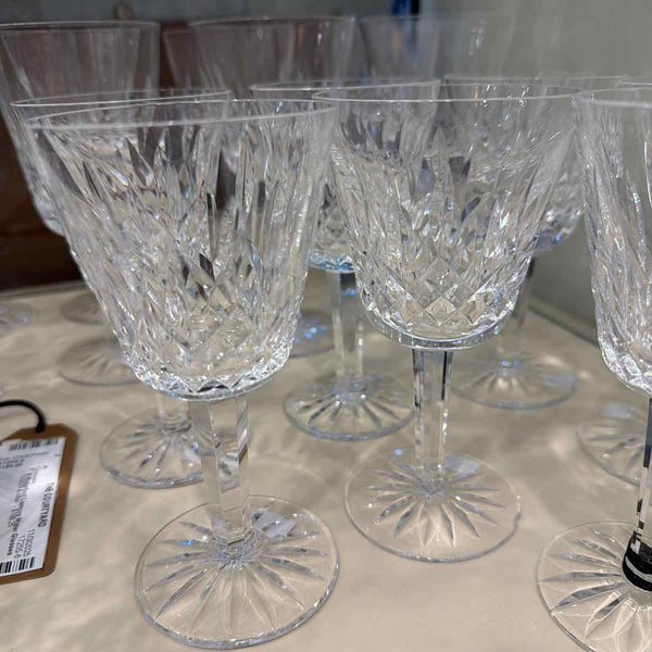 8 "As Is" Waterford Lismore Wine Glasses