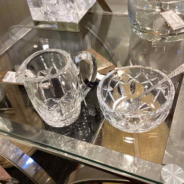 Waterford Lismore Creamer & Sugar w/Spoon