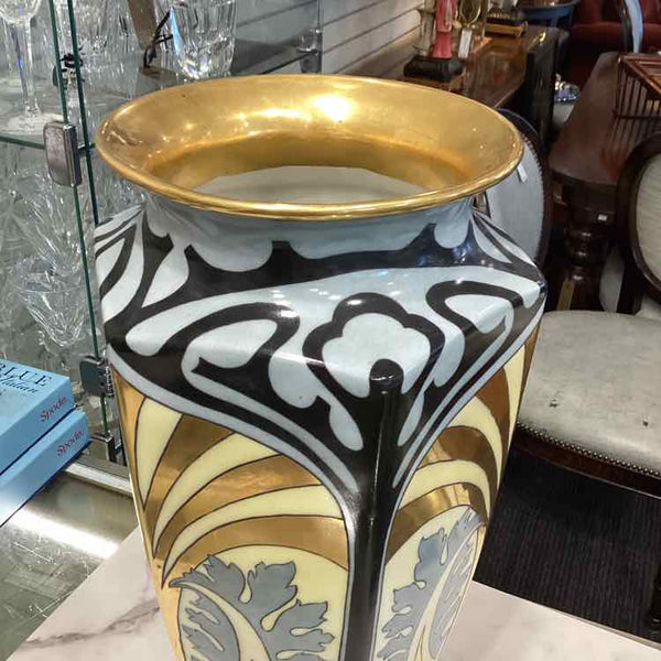 Art Nouveau B & C Blue & Gold Vase