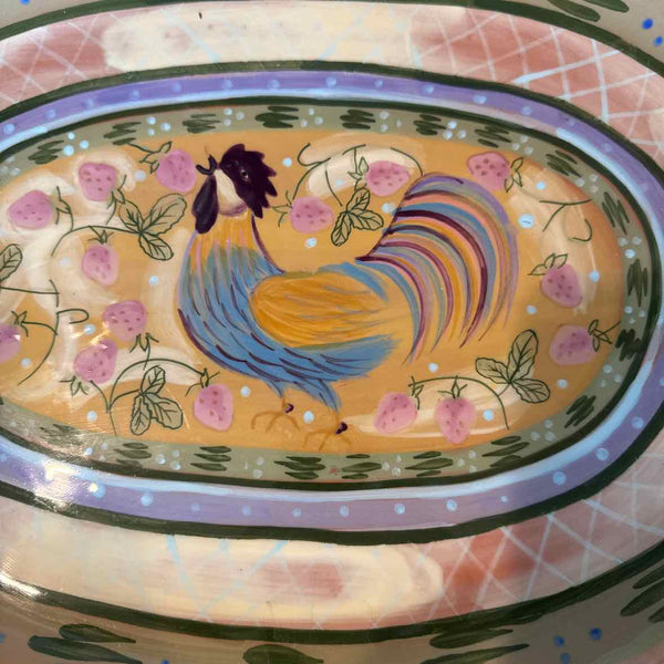 Oval Rooster Platter