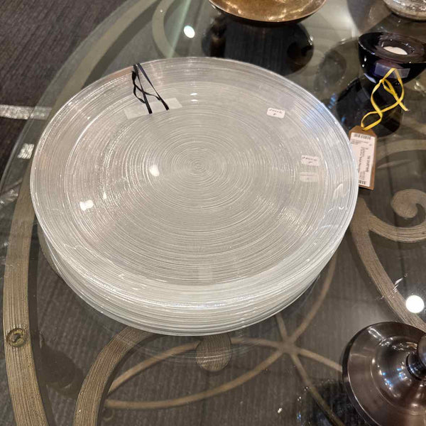 8 Clear Spiral Pattern Chargers